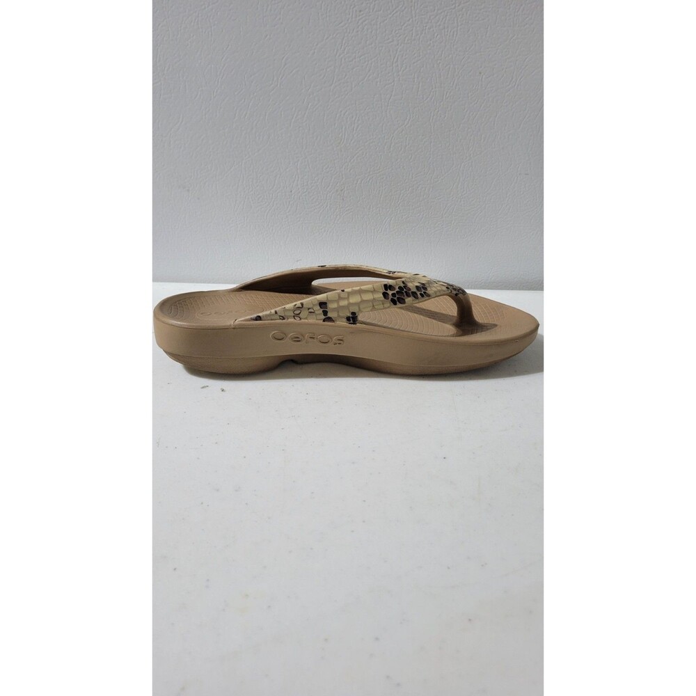 Oofos OOLALA Snake Skun Print Flip Flops Womens Size 9 - Picture 5 of 6